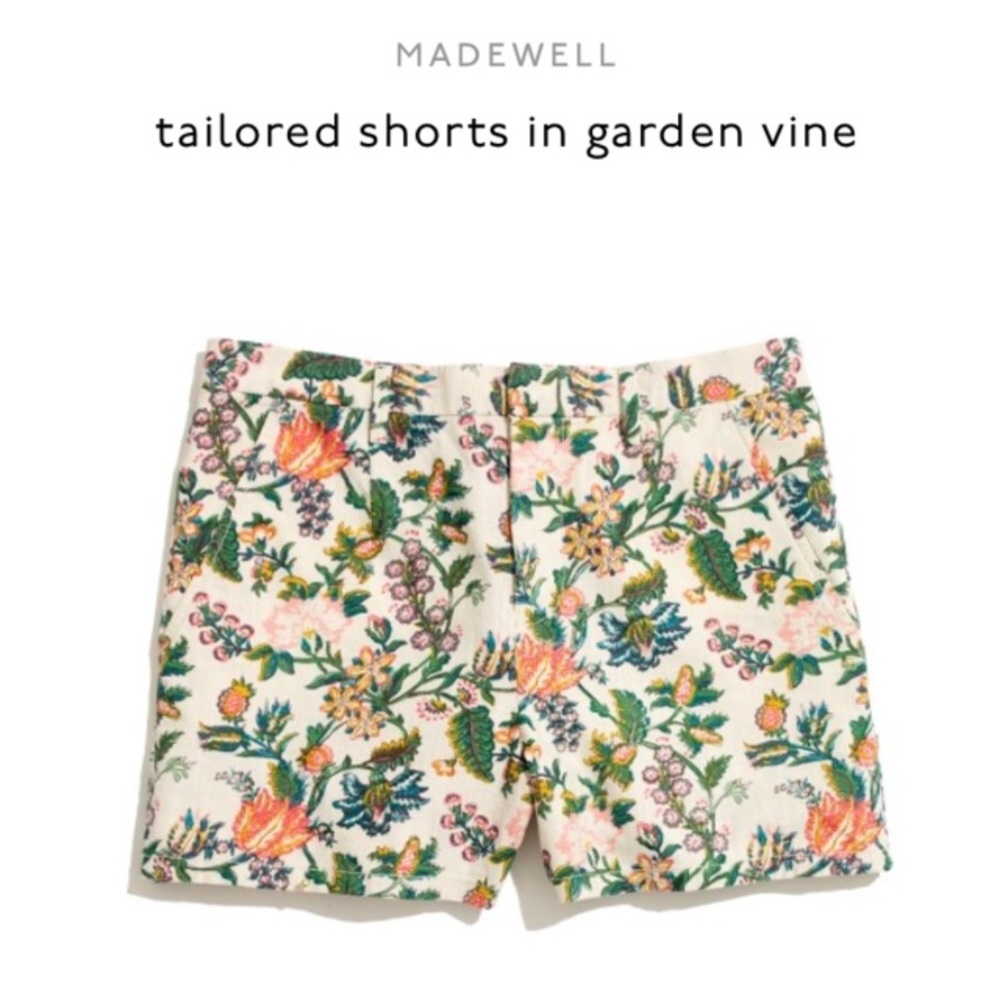Madewell Tailored Shorts in Garden Vine